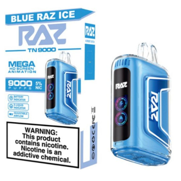 RAZ TN9000 9000 Puffs Disposable Vape 12mL Blue Blue Raz Ice