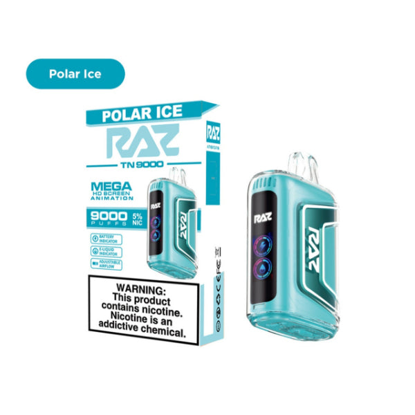 RAZ TN9000 9000 Puffs Disposable Vape 12mL  Best Flavor Polar Ice