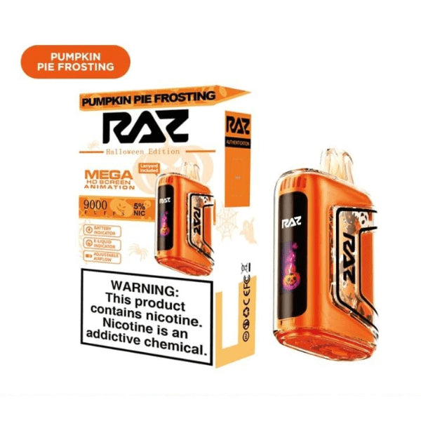 RAZ TN9000 9000 Puffs Disposable Vape 12mL Best Flavor Pumpkin Pie Frosting