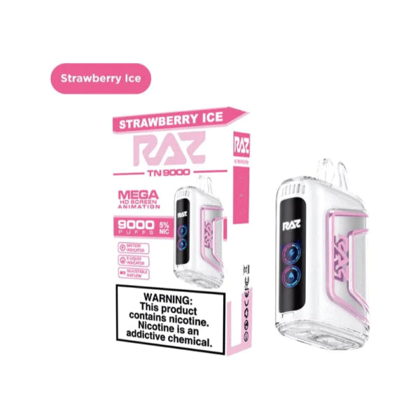 RAZ TN9000 9000 Puffs Disposable Vape 12mL Best Flavor Strawberry Ice