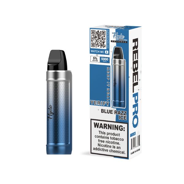 Hyde Rebel PRO 5000 Puffs Single Disposable Vape 11mL Best Flavor Blue Razz Ice