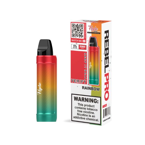 Hyde Rebel PRO 5000 Puffs Single Disposable Vape 11mL Best Flavor Rainbow