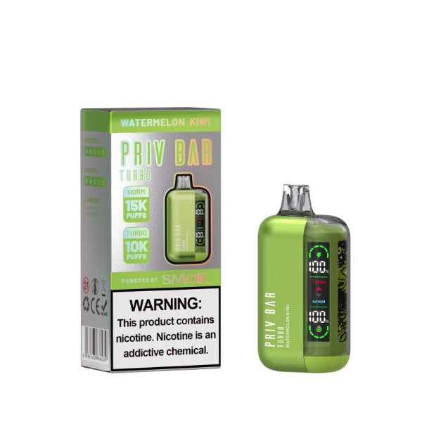 Best Deal SMOK Priv Bar Turbo 15000 Puffs Disposable Vape 16mL - Watermelon Kiwi