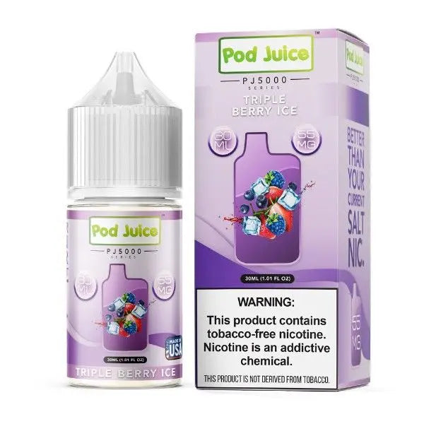 Best Deal Pod Juice TFN PJ5000 Salt Vape E-Liquid 30mL (Salt Nic) - Triple Berry Ice