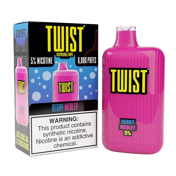 Twist 6000 Puffs Disposable Vape 15mL Best Flavor Berry Medley