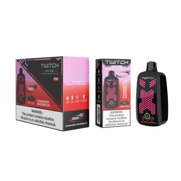 Best Deal Twitch VPR12000 Disposable Vape 18mL Strawberry Watermelon