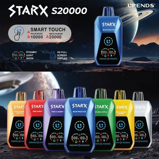 UPENDS STARX S20000 Rechargeable Disposable Vape 21mL 5 Pack Best Flavors
