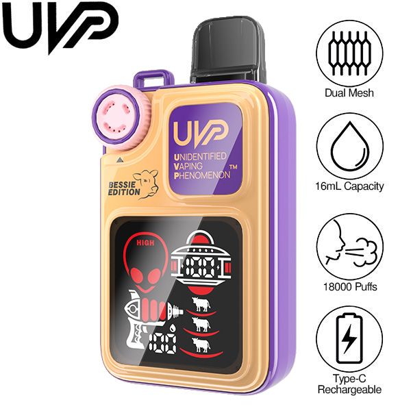 Best Deal UVP Bessie Edition 18K Puff Rechargeable Vape 16mL - Bessie Edition