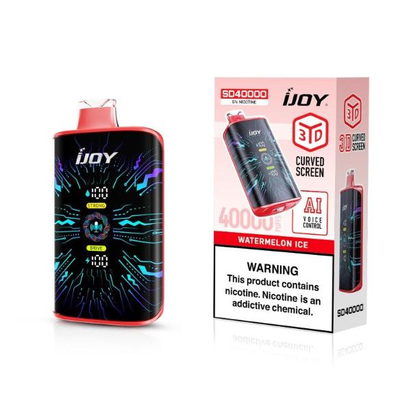 iJoy SD40000 40K Puffs AI Voice Control Disposable 20mL Best Flavor Watermelon Ice