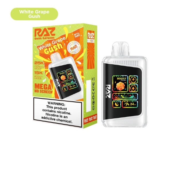 Best Deal RAZ LTX 25,000 Puffs Gush Edition Single Disposable - White Grape Gush